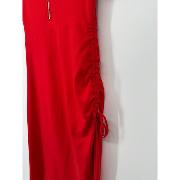 Escada Duquax Ruched Side Jersey Knit Shift Dress - Picture 6 of 7